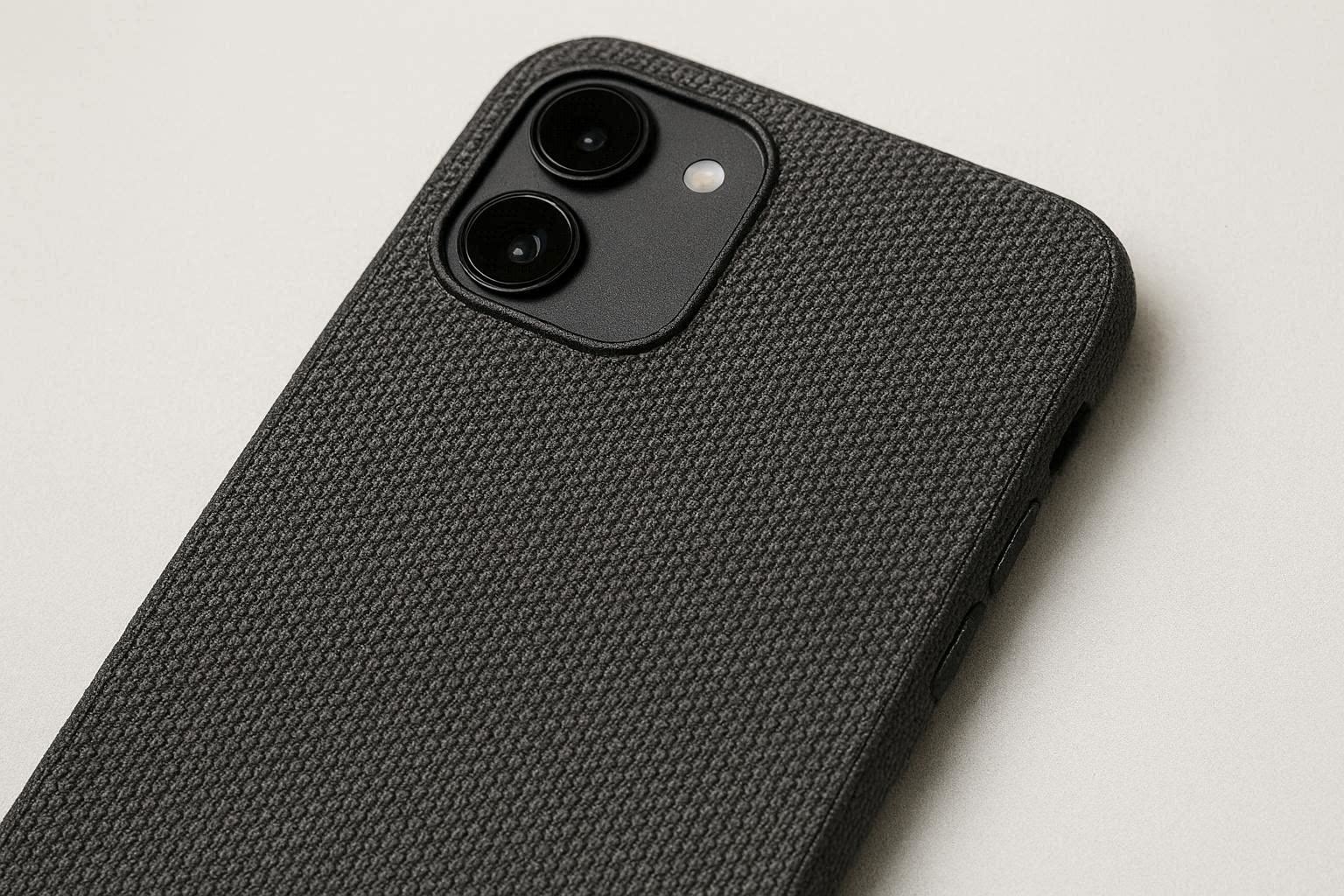 Non Slip Fabric Texture Phone Case For Comfortable Grip And Unique Minimalist Style Protection - Image 1