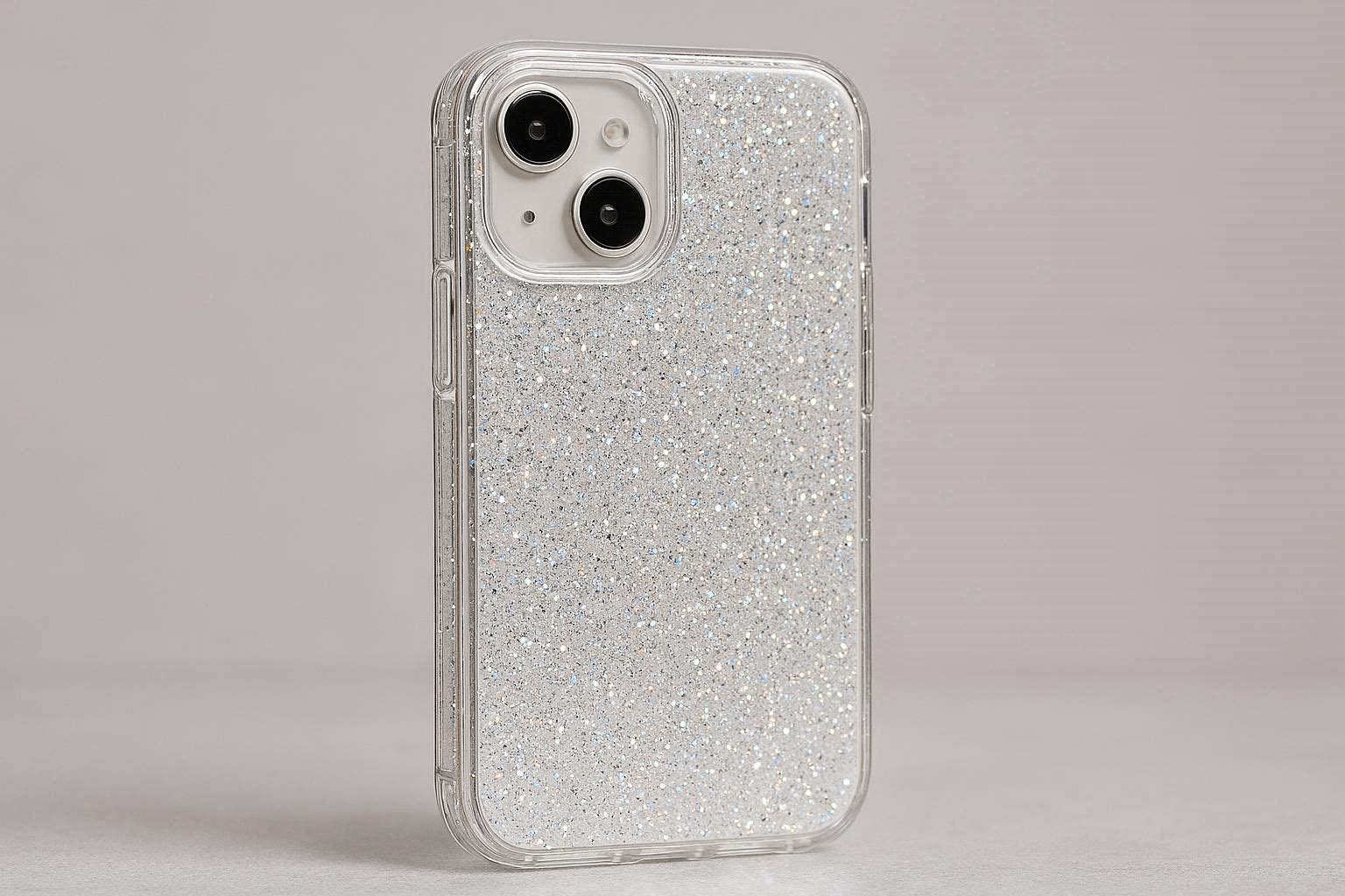 Glitter Infused Transparent Phone Case For Sparkling Clear Beauty And Modern Trendy Personalization - Image 1
