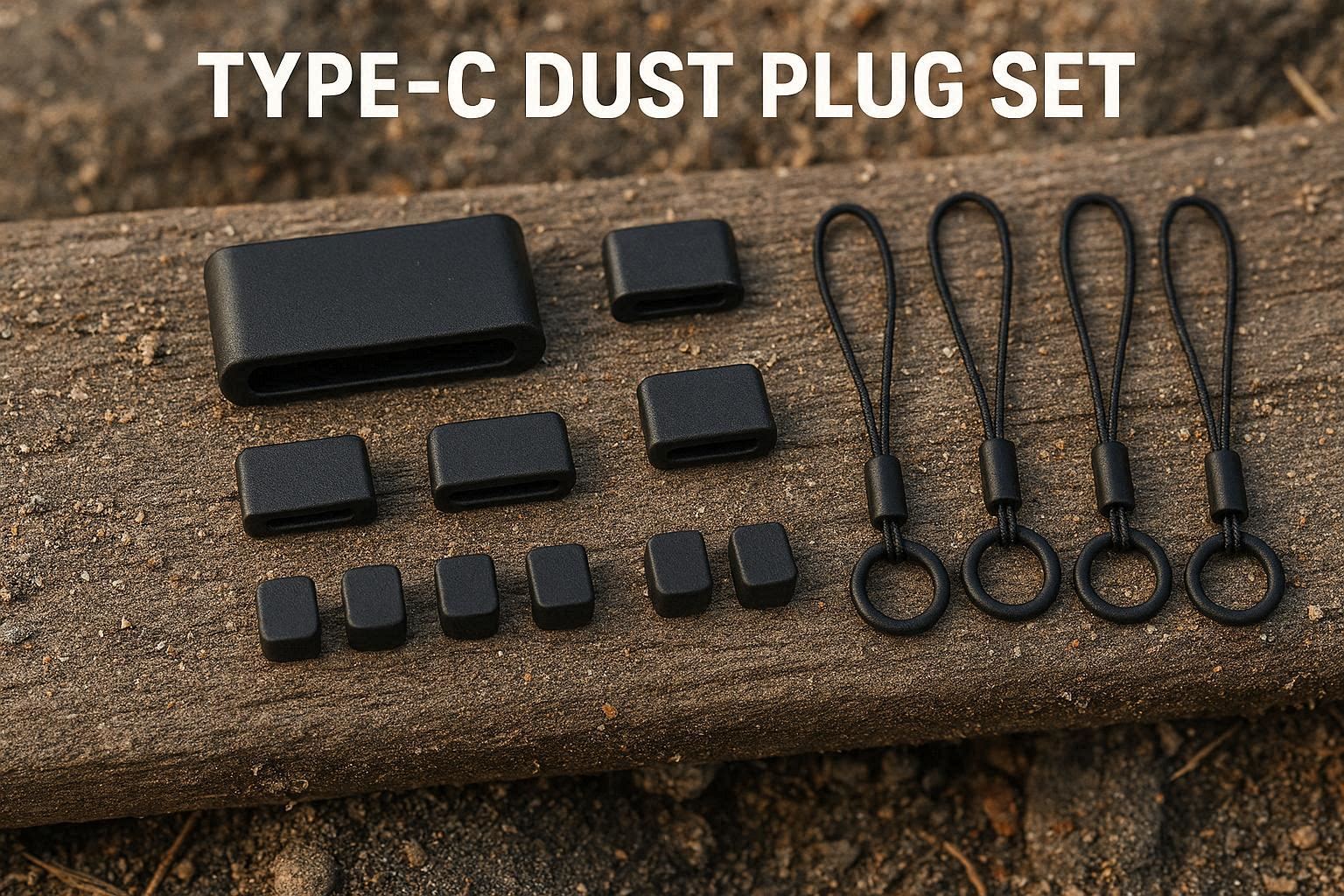 Type-C Dust Plug Set For Protecting Charging Ports From Dust And Debris In Outdoor Environments - Image 1