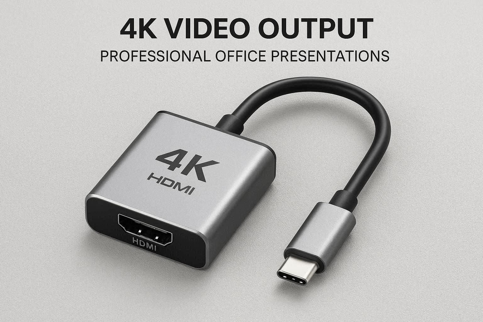 Type-C To HDMI Adapter For High Definition 4K Video Output And Professional Office Presentations - Image 1
