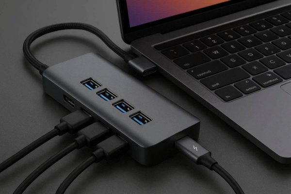 24 Type-C Hub With Multiple USB Ports And Power Delivery For Professional Laptop Docking Setup